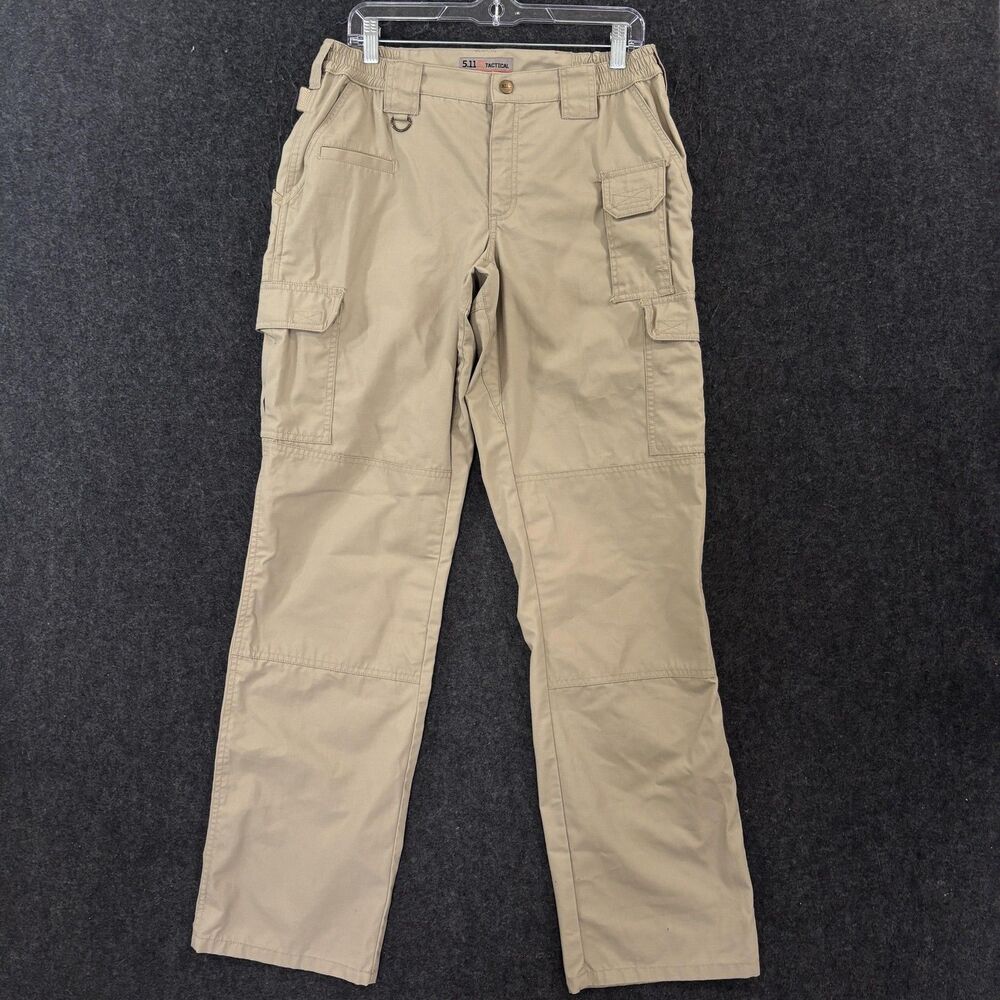 5.11 Tactical Taclite Pro Pants Women's 12 Long Beige Ripstop Twill Cargo